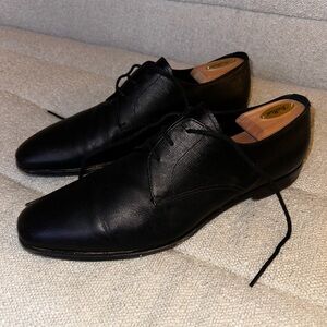 Prada Men’s Black Saffiano Leather Derby Dress Shoe Size 11